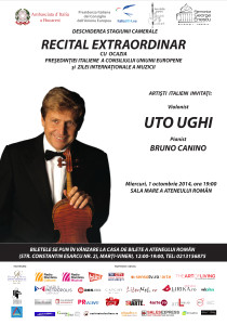 Read more about the article Renumitul violonist italian Uto UGHI în concert la Ateneul Român