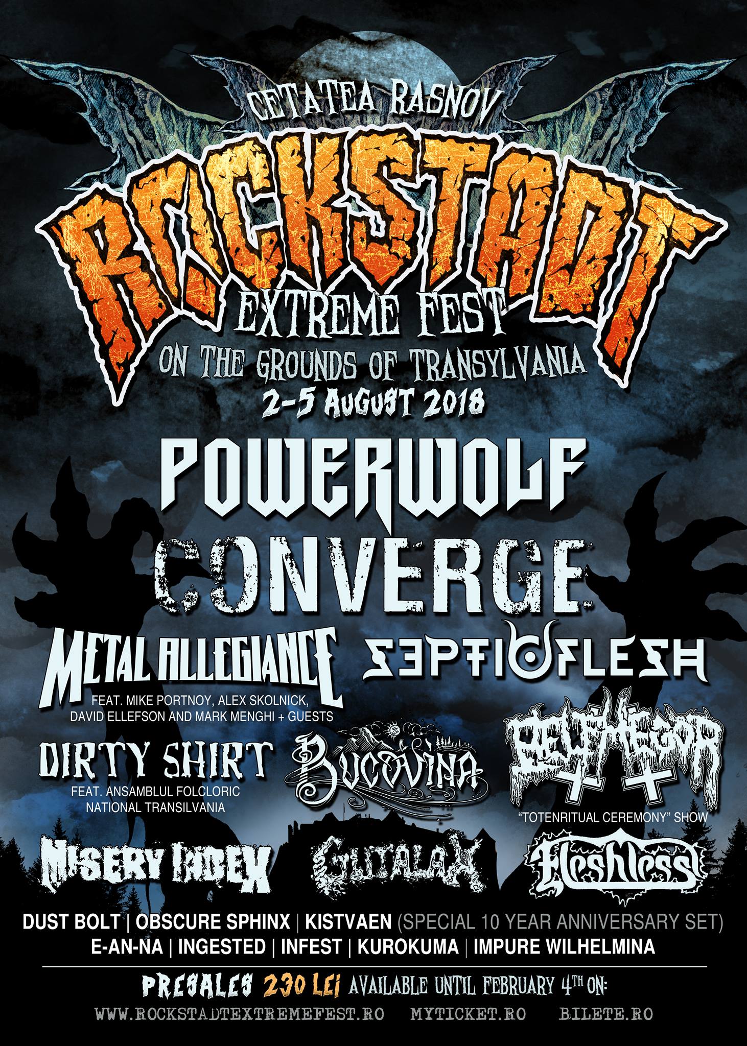 Read more about the article Noi confirmări pentru Rockstadt Extreme Fest 2018: BUCOVINA/Dirty Shirt/ E AN NA/ Ingested/